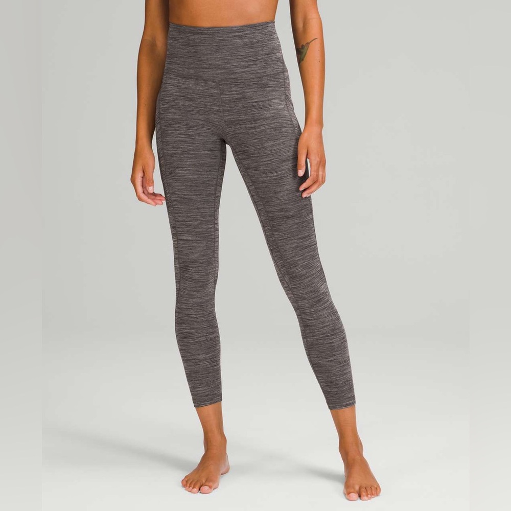 Lululemon Align Legging Women's Size 6 Gray Stretch High-Rise Pant 24" Yoga Gym - Picture 2 of 11